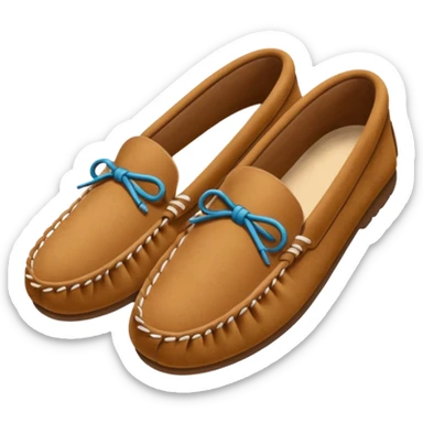 Women’s moccasins on a foot sticker
