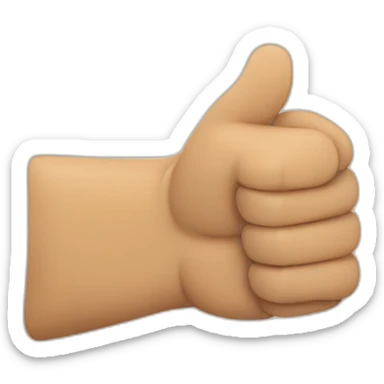 thumbs up fist bump sticker