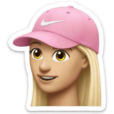 pink nike cap sticker