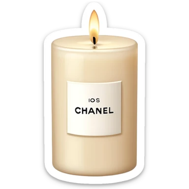 beige chanel candle  sticker