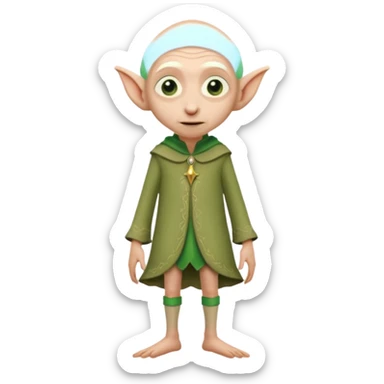 Dobby standing up without hair sticker