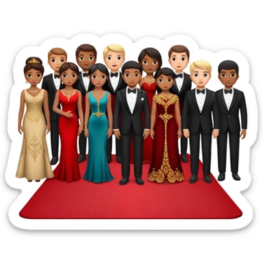 red carpet and crowd sticker