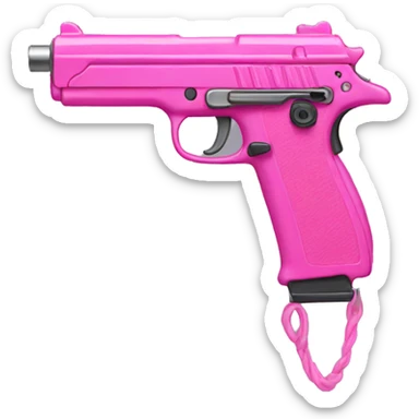 Pink gun  sticker