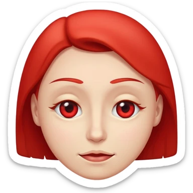 Drowsy red eyes with a smirk sticker