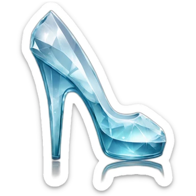 Clear crystal highheel sticker