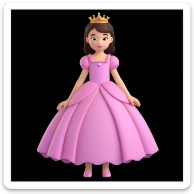 girls in a princess dress sticker