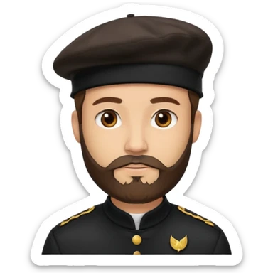 Man with Dark Beret – Brown beard, black beanie.






 sticker