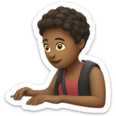 freelancer working on laptop sticker