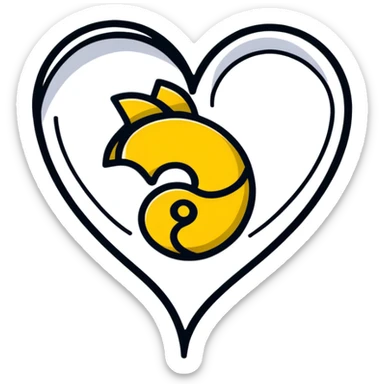 Wu-Tang Clan logo inside a heart sticker