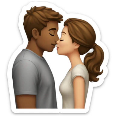 Boyfriend girlfriend kissing sticker