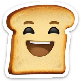 A piece of toast dancing sticker