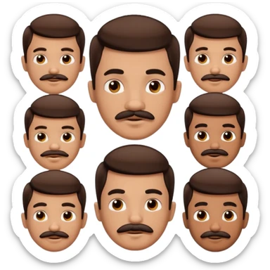 mustache Young boy,Big mustache, different faces.


negative: Dont use same face. sticker