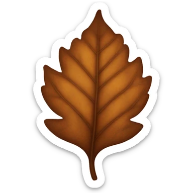 Brown leaf sticker
