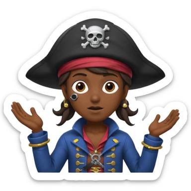 animated emoji for a player called prophet of doom I Dont Know shruging emote needs to be space pirate themed and dark sticker