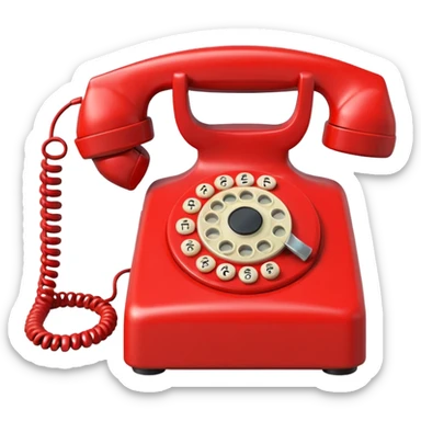 telephone red sticker