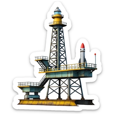 sea rocket launch platform sticker
