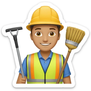 Street Cleaner - broom & vest





 sticker