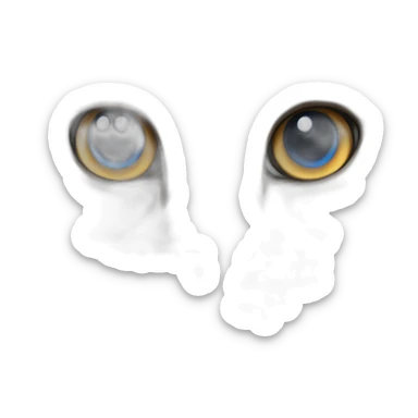 half-scottish, half-british, blue eyed cat sticker