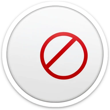 prohibition symbol with red circle and diagonal line sticker