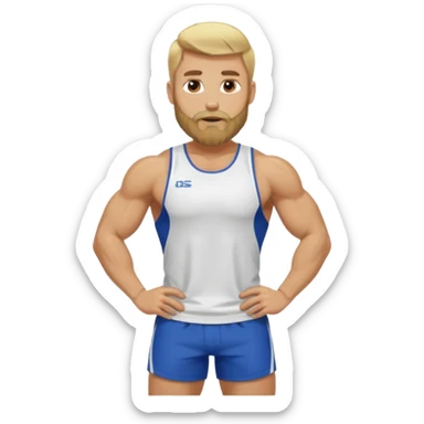 blonde bearded athlete sticker