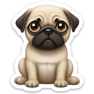 Pug puppy sticker