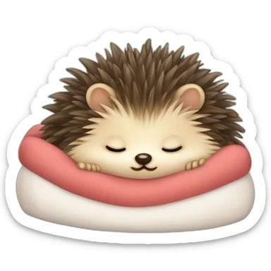 cute-sleep-hedgehog-in-his-bed sticker