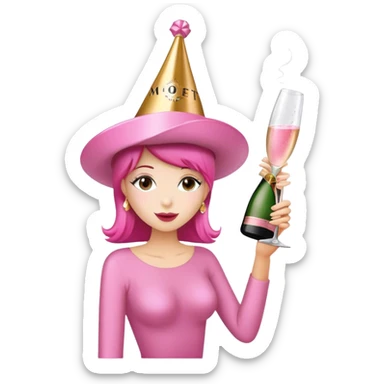 Pink champagne  moet  sticker