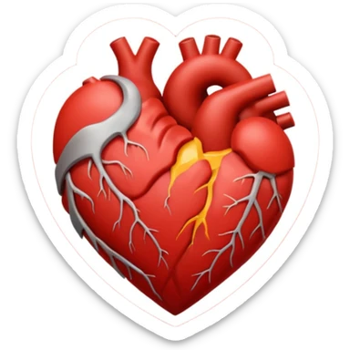red beating heart sticker