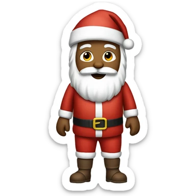 Santa wearing jumpsuit  sticker