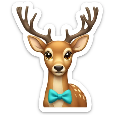 deer with bow sticker