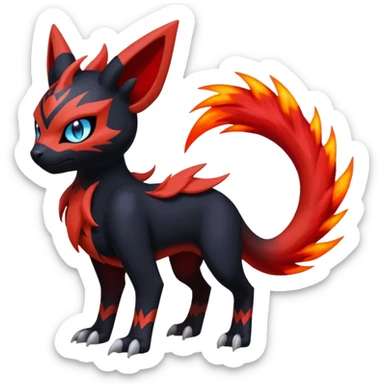 Meloetta-Litten-Guilmon-Darkrai-Pokémon-Fakémon-fusion-hybrid-creature sticker