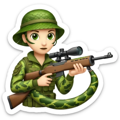 A snake sniper sticker
