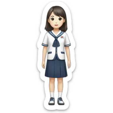 Korean school uniform sticker