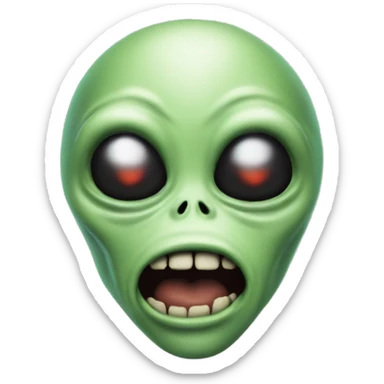 Alien from mars blazing blunt sticker