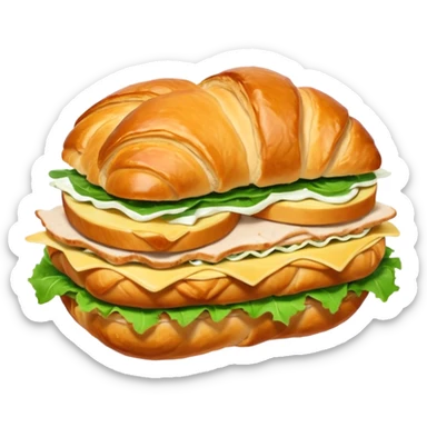 Croissant chicken and Cesar salad sandwich  sticker