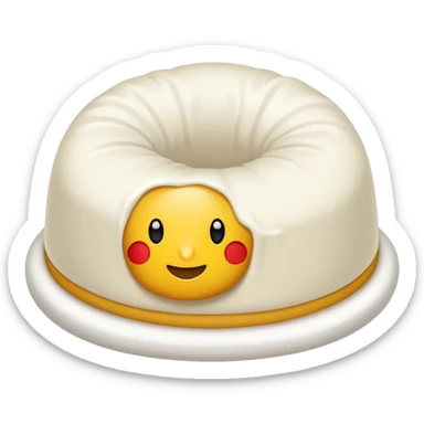 Una cebolla con una pegatina de que ponga “NEW” sticker