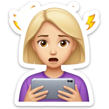 Girl Sharing shooking news sticker