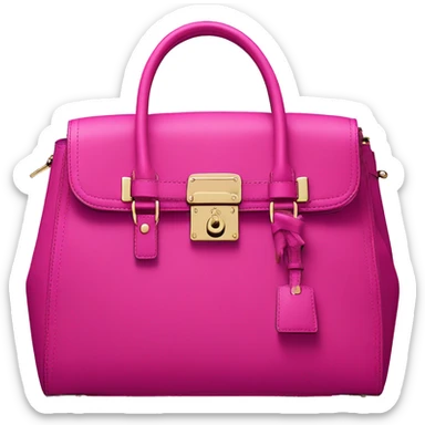 Realistic fuschia Michael Kors satchel purse.  sticker