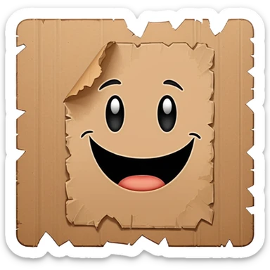 homeless cardboard sign icon sticker