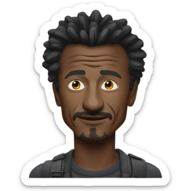 African Sean penn sticker