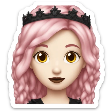 goth red head princess sticker