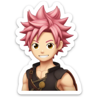 Natsu dragneel Fairy tail rose hair sticker