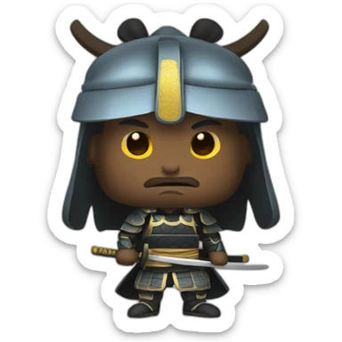un avatar de un samurai sticker