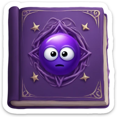 spell book that's purple with eye in the middle sticker