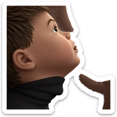 realistic male profile portrait sticker