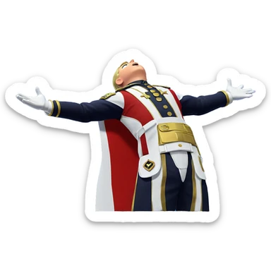 boy in uniform with gloves sticker