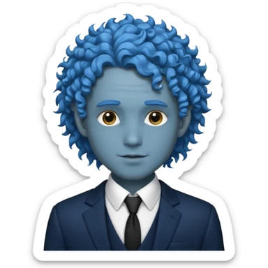 ethereal-pastel-transparent-translucent-gorgeous-spectral-dark-greyish-blue-whitish-gloomy-man-with-blue-curly-hair-with-a-beautiful-black-suit sticker