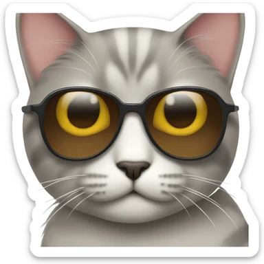 Cat with sunglasses sticker