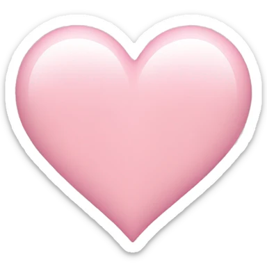 light pink heart sticker