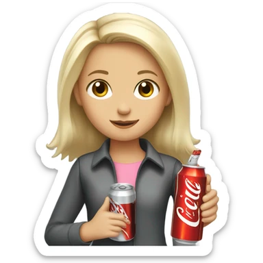 Diet coke with blonde girl sticker